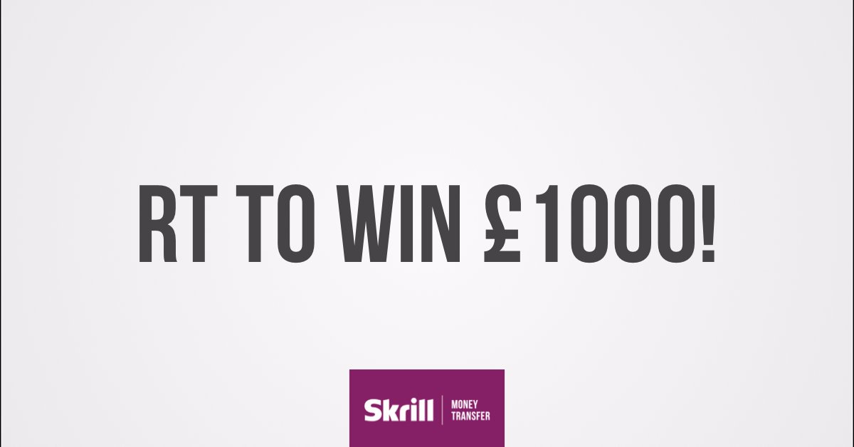 #RT if you're watching #INDvENG to be in with the chance of winning £1000!

With Skrill Money Transfer you can send funds to a bank account abroad for FREE. 

Use our calculator now to see how much you'll save >>> transfers.skrill.com/en/?utm_source…