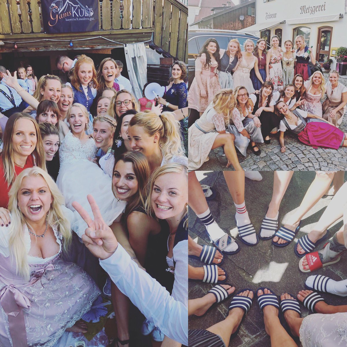 Bei unseren Damen gab es gestern was zu feiern: unsere liebe Kathi hat ihrem Thomas das Ja-Wort gegeben. Wir gratulieren ganz herzlich und wünschen euch alles Gute. #nieohnemeinteam #miasanmia #miasanhandball #wedding #dresscode #adiletten #dirndl