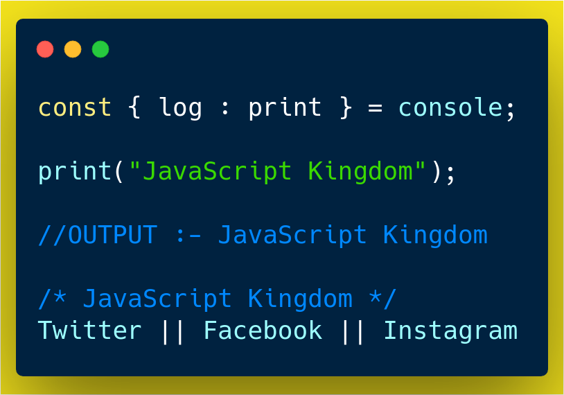javascriptking's tweet photo. Have you try ?
#javascript #es6 #javascriptkingdom https://t.co/5wD4v3B7TL
