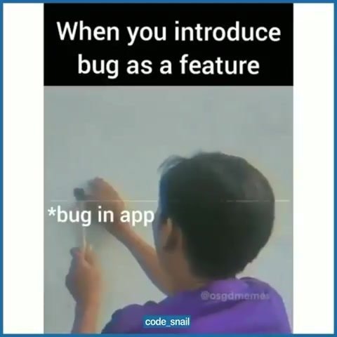 coding_decoding's tweet image. When you introduce bug as a feature 
Tag your friends and follow @codinganddecoding

#codinganddecoding
#programmer
#softwareengineer
#programmerlife
#programming
#developer
#coder
#coding
#decoding
#softwaredeveloper
#softwaredevelopers
#computerscience… ift.tt/2XcNpeg