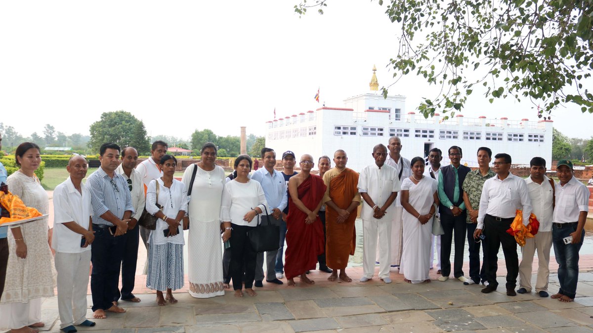 Minister of Buddhasasana and Wayamba Development of Sri Lanka Hon. Mr. Gamini Jayawickrama Perera visited Lumbini and paid homage to Lord Buddha on 29th June 2019. 

#VisitNepal2020 #VisitLumbini2076 #VisitLumbini #NepalSrilanka #SriLanka
