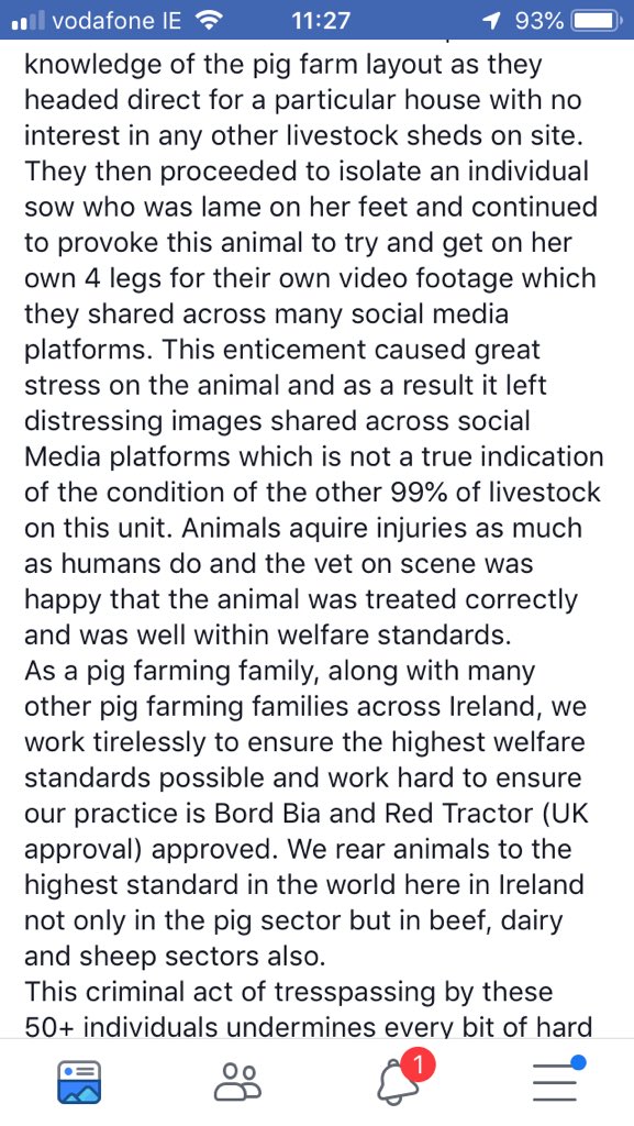 ShaneMcAuliffe1's tweet photo. A friend of mine, who went to the pig farm yesterday to support the farmer and his family has posted this online, and I totally agree with everything he says. https://t.co/CDBTbQ4b5R