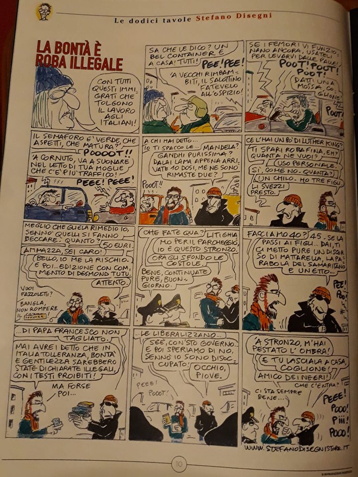 Eh, sì, stasera a Caffeina, Viterbo, alle 20, 30 presenterò il mio libro "Un anno di Disegni". Accorrete numerosi. Se non state al mare o in qualche valle, in quel caso capirei. Qui un assaggio, in linea coi tempi attuali.