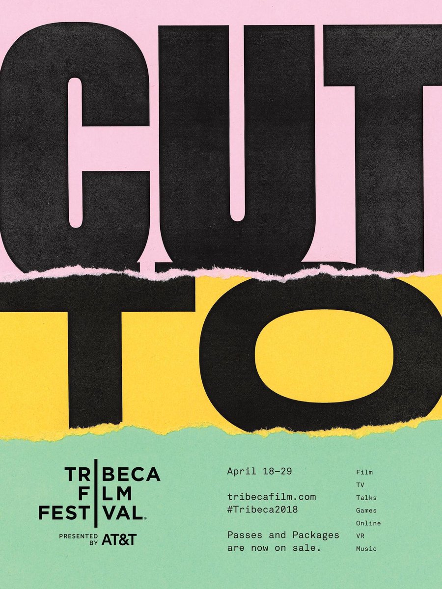 #FontSunday The concept for the #Tribeca2018 Film Festival promo campaign was based on the terminology and colour palettes used in printed scripts – designed in-house.

@DesignMuseum #Festival #Typography #Design #Type #Film #GraphicDesign