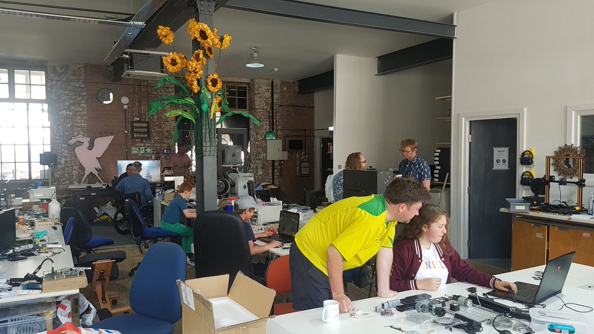 LpoolMakeFest's tweet photo. Good morning #makers ... today we're at @LpoolMakeFest #makerbrunch care of @DoESLiverpool celebrating/ recovering from a truly epic day yesterday. Nip in if you're about and still have the energy :) https://t.co/JyTvE0KCd1