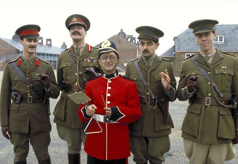 Blackadder Series 5! Newspaper report suggests Rowan Atkinson, Tony Robinson, Stephen Fry and Hugh Laurie have agreed to return. Blackadder will be a university lecturer this time: bit.ly/2Xbw85l