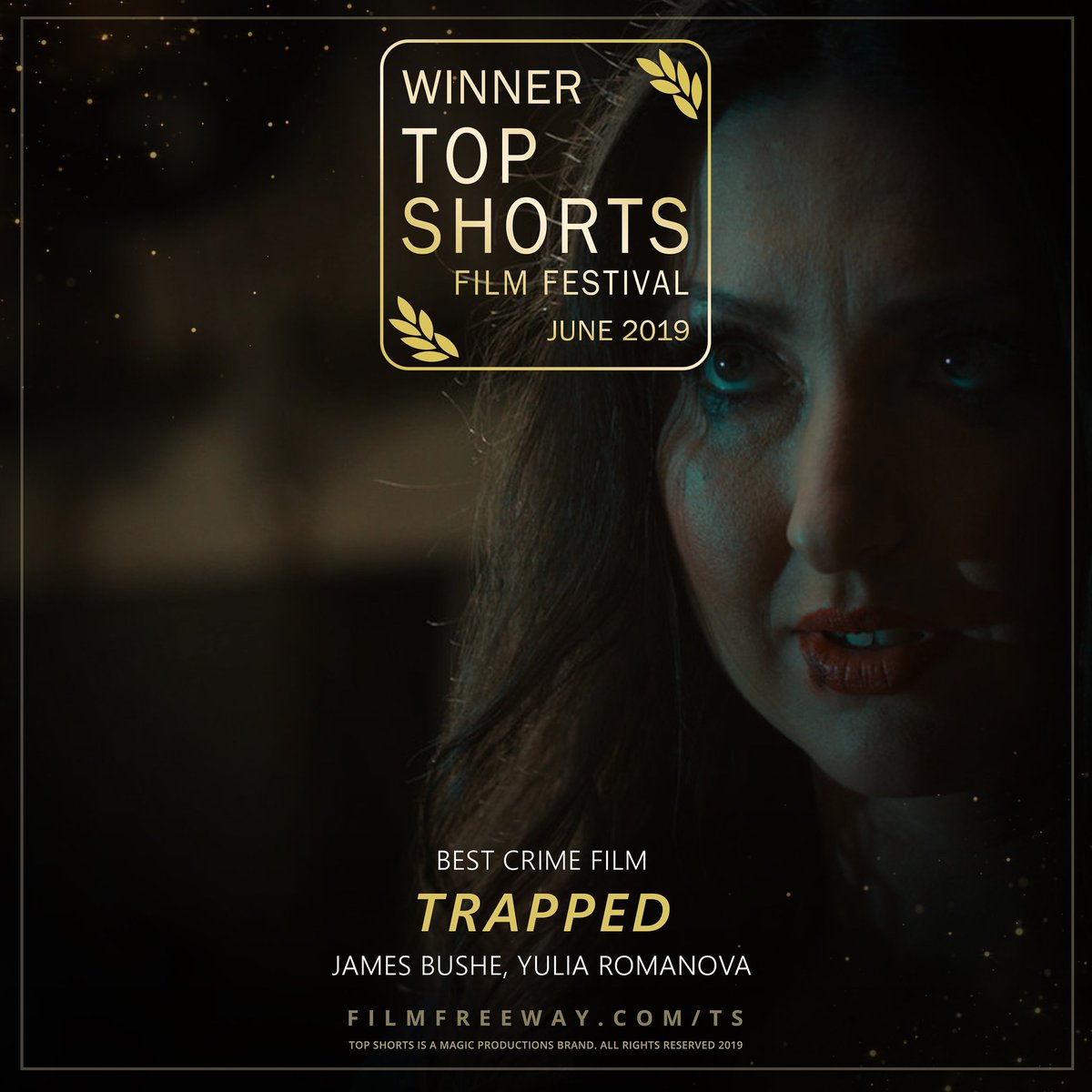 julatic's tweet photo. TRAPPED won Best Crime Film at awesome @TopShorts 🎉👌😎Congrats to all the cast and crew, you are amazing😘🥰 What a great pre bday present for me🤗 #winners #festival #MAFIA #mafiafilm #producer #actorslife #topshorts #bestcrimefilm #goals #Trapped https://t.co/0AUp0bkjSv