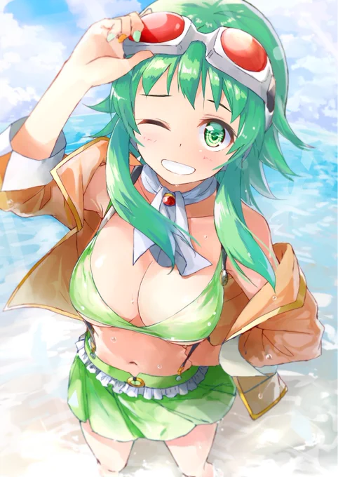 「海開きにはちょっと早かったねー」なGUMIさん 