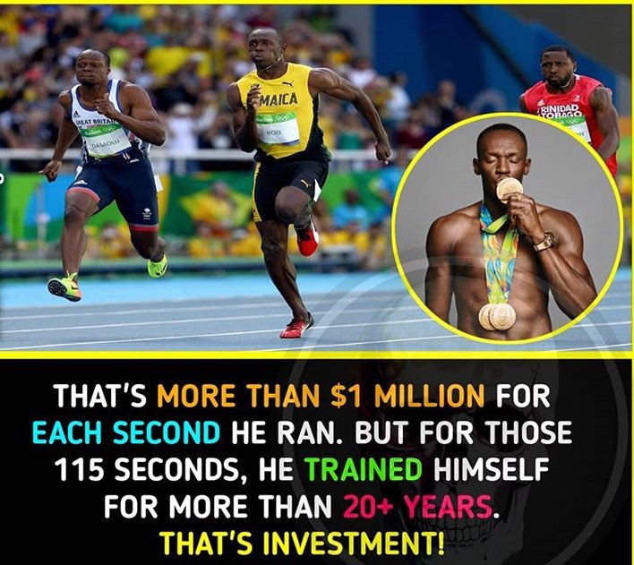 KickerTrack's tweet photo. That’s investment. 🏃🏻‍♂️
#timeinvestment #payingoff #usainbolt https://t.co/4l818laHHt