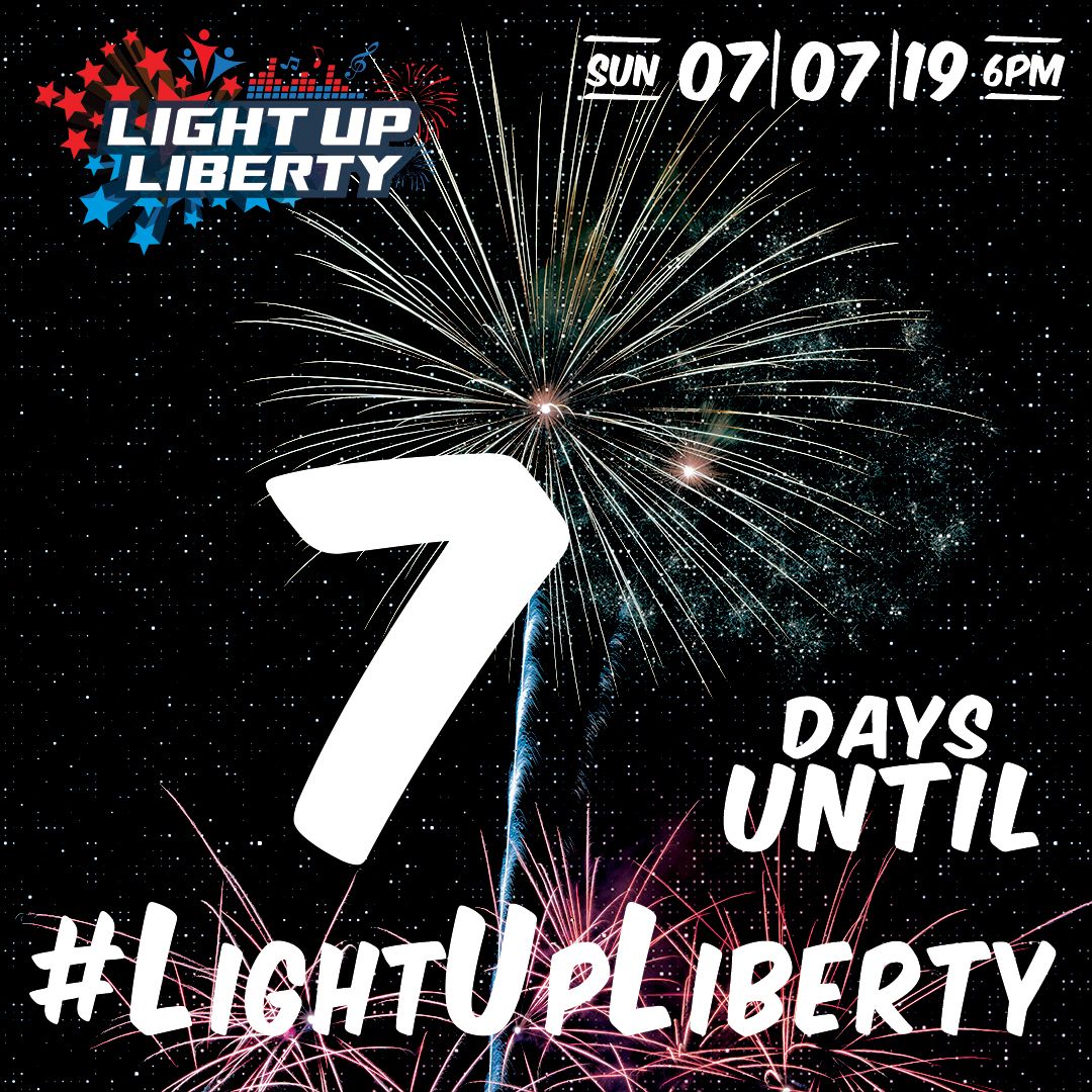 We’re just 7 days away! - #LightUpLiberty - Exciting Entertainment, Carnival Rides, Food &amp; More! Help Spread the Word - Share this Post!!