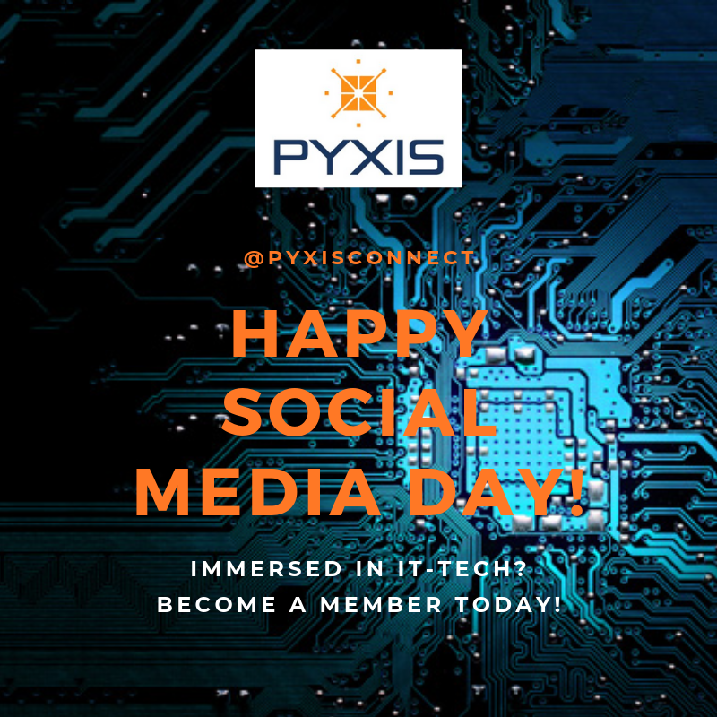 PYXISconnect's tweet photo. Today is #SocialMediaDay! The IT power behind platforms such as Instagram, Facebook, Twitter and LinkedIn is impressive to say the least! Learn more about Pyxis and become a member: https://t.co/3J6OwuUaGn https://t.co/JK00ygQbjU