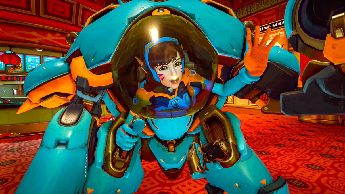 BadGamerElite's tweet photo. That one time when @frankie_perrin and I spent the first 30 seconds of the match in spawn emoting for pics. @PlayOverwatch #Overwatch #briggette #dva #Gametography #virtualpbotography #VGPUnite https://t.co/FHdQfkY0w7