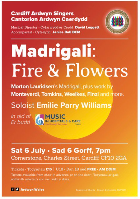 ArdwynSingers's tweet photo. Just 5 sleeps to go, really looking forward to a gorgeous summer concert in aid of @mihcwales in the lovely @CornerstoneCdf. Hope to see lots of our friends and supporters there. https://t.co/GfS8fM0DYY