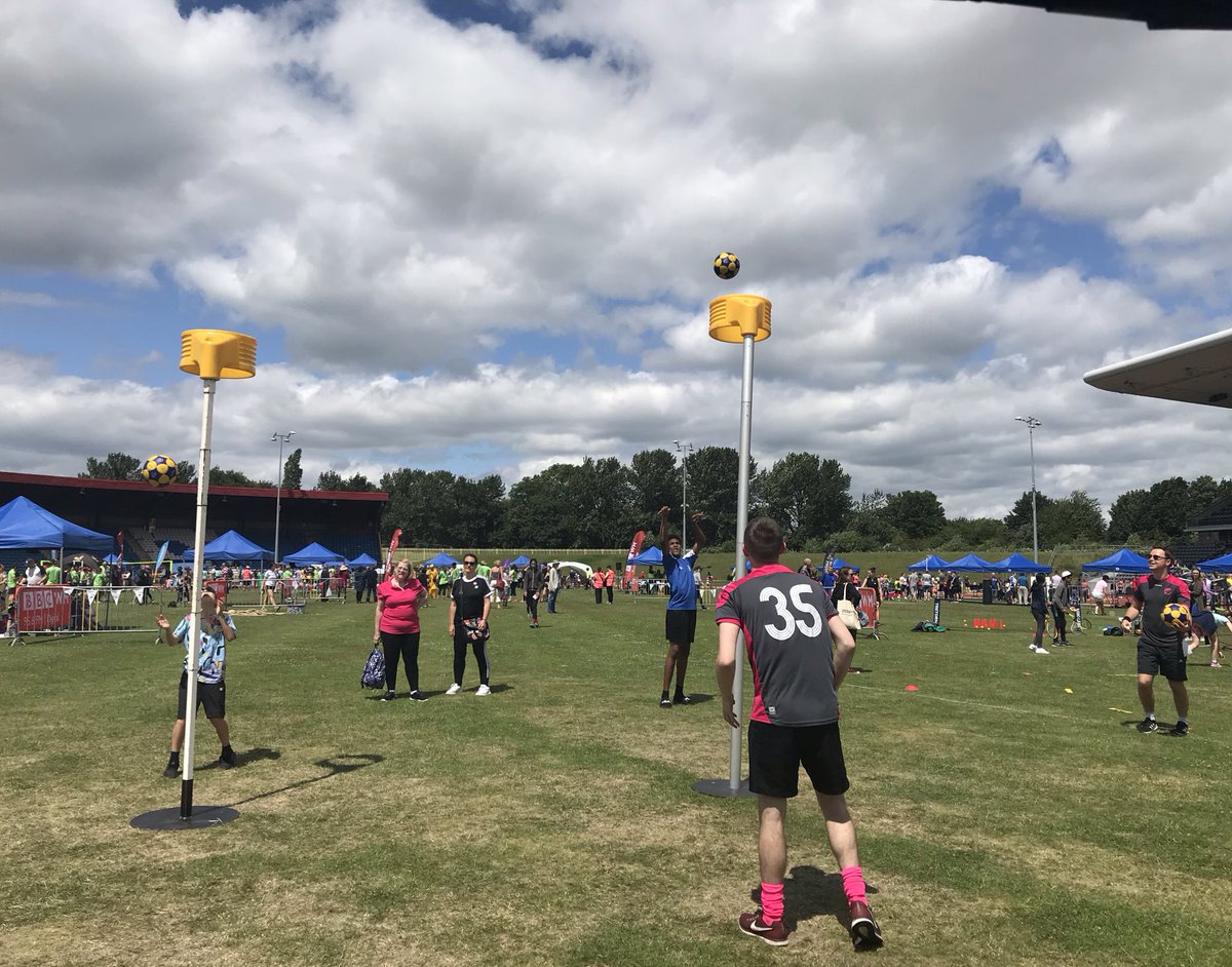 Having lots of fun spreading korfball love at the community games today <a href="/bbcwm/">BBC Birmingham & Black Country</a> <a href="/EnglandKorfball/">England Korfball</a> <a href="/WMKorfball/">West Mids Korfball</a> #korfball #trysomethingnew