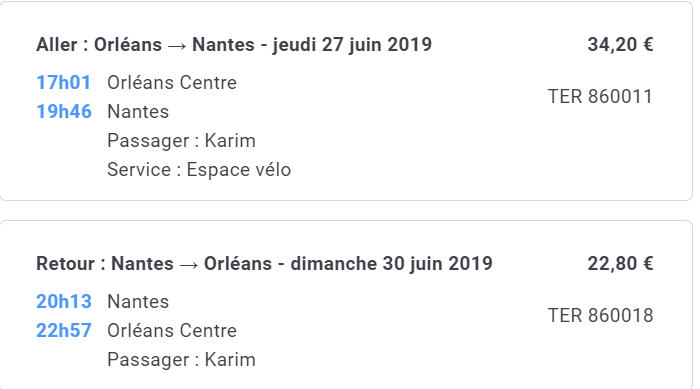 K_Mary15's tweet photo. @GroupeSNCF @ouisncf @SNCF @ouigoSNCF @Intercites @evoyageursSNCF @Actu_Transilien @alainkrakovitch Annulation impossible. Pouvez vous faire quelque chose ? J'ai du abandonner mon train le 27 juin et trouver une alternative le 30 juin. Impossible d'annuler mes billets non échangeables non remboursables sur https://t.co/26j5EpVLRa et le 3635 à 0,40€/min ne répond pas... https://t.co/RR4aBoW3yj
