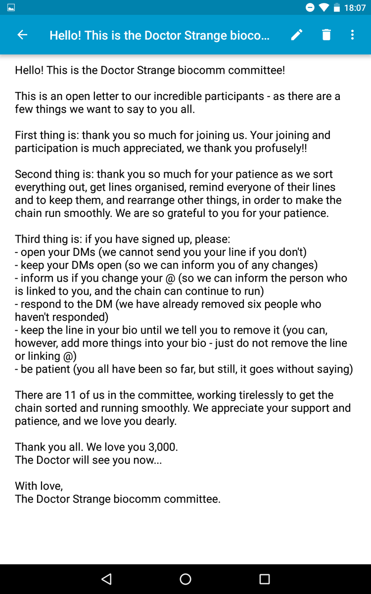 alexrussettn's tweet photo. To our amazing #DoctorStrangeBio participants...

This is for you. 💜 https://t.co/eTxV3Z3wef