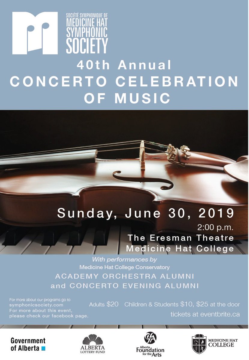 MHSymphonic's tweet photo. Don't miss this afternoon's concert lineup at the @MHCollege Eresman Theatre! A wonderful lineup of classical music from former (and current) #medhat residents, with something for everyone: Bach, Haydn, Vivaldi, Dvorak, Chopin - and a World Premier Cello trio! See you at 2 pm! https://t.co/FDCSjSTcuB