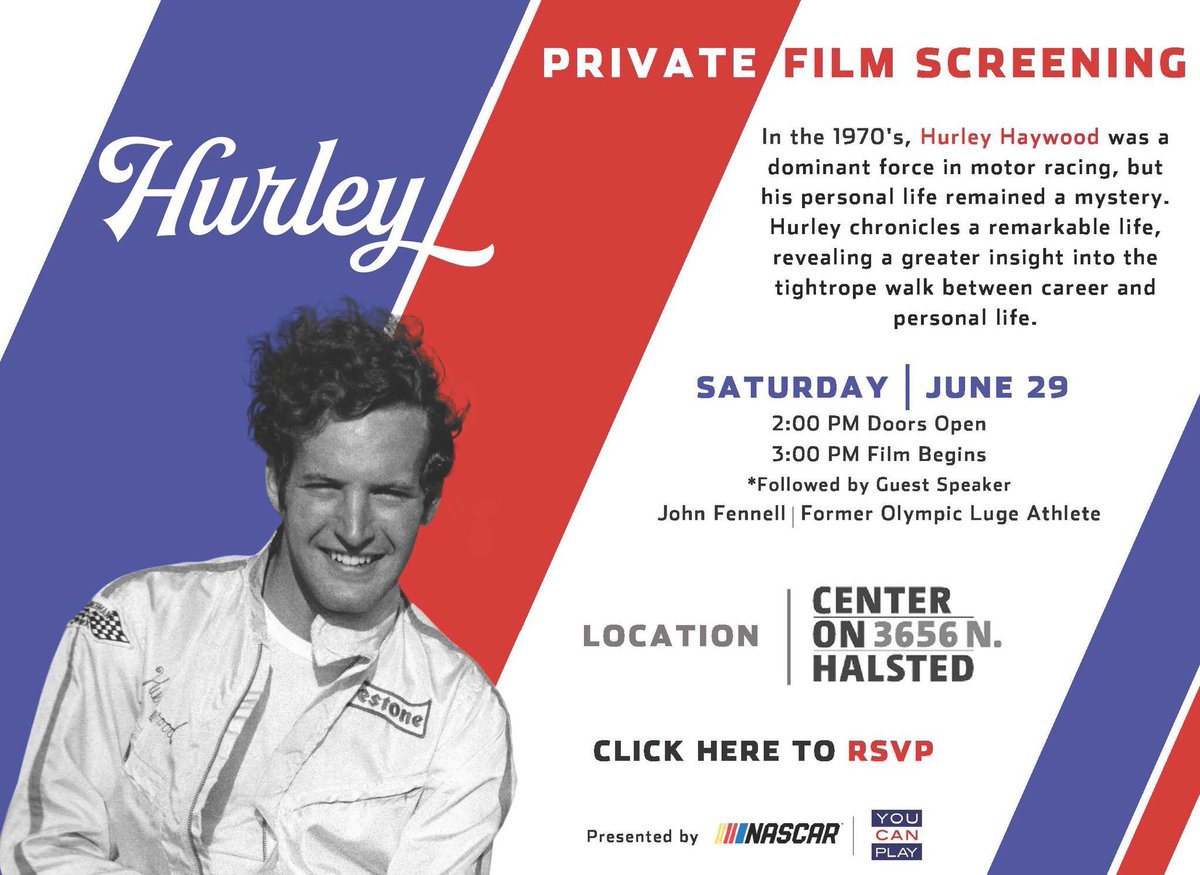 Thrilled to continue sharing diverse stories within our industry! 

We held a screening of #HurleyDocumentary <a href="/CenteronHalsted/">Center on Halsted</a> during #ChicagoPride. 

Thanks to <a href="/YouCanPlayTeam/">You Can Play</a> &amp; <a href="/johncanluge/">John Fennell</a> for the post-film discussion &amp; our guests who joined us at <a href="/ChicagolndSpdwy/">Chicagoland Speedway</a>.

#Pride2019