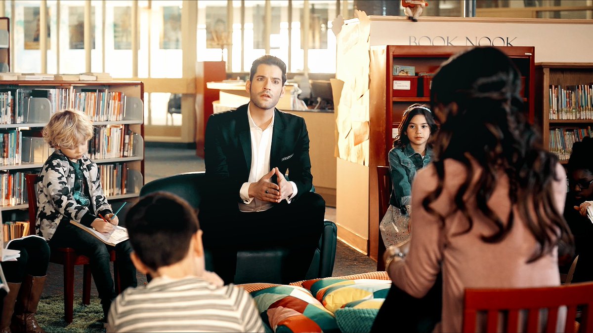 omg Lucifer ! why are you so adorable. He's literally taking a children's class  #Lucifer (2x15)