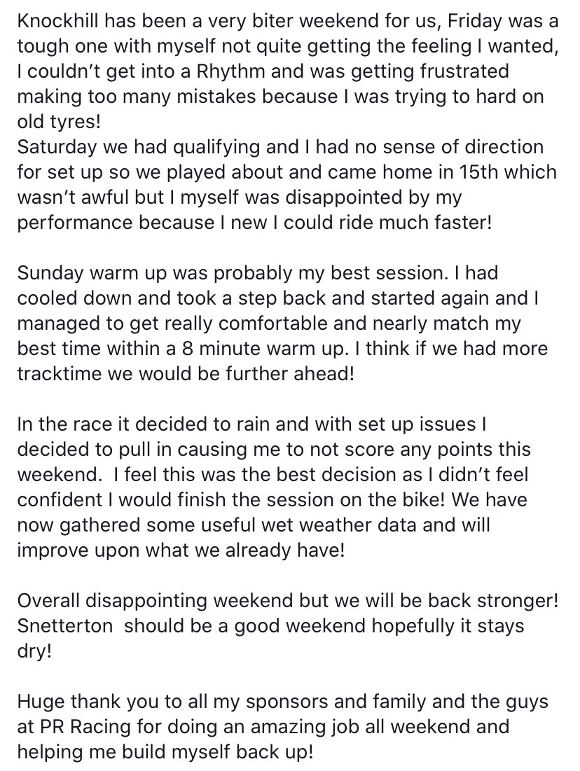 Moreton10T's tweet photo. Knockhill Update. ‼️‼️ https://t.co/9a2dZXqX1Y