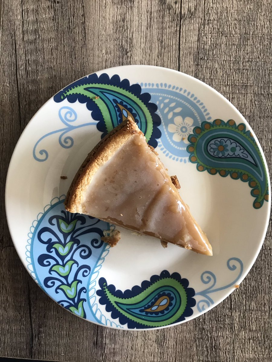 Cheesecake with a butterscotch topping 