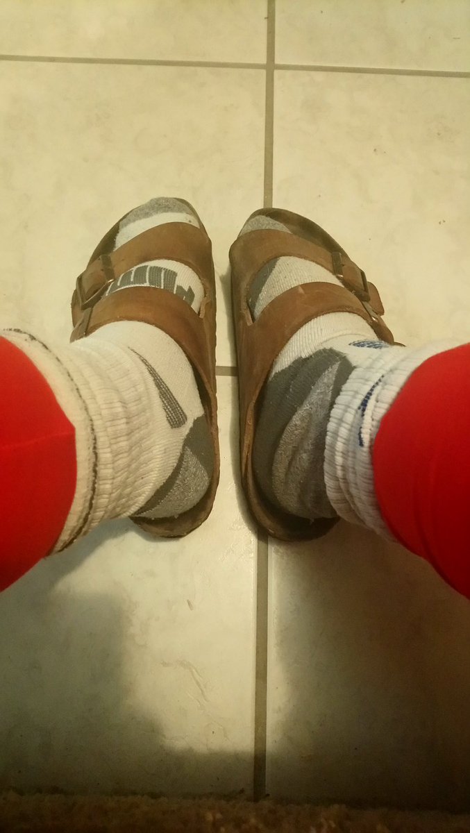 EzMacArt's tweet photo. Socks in 'Stocks, because I'm driving to the park to Rollerblade. Only posting to make everyone gag.

#sandalswithsocks #socksandsandles #SundayThoughts #gross https://t.co/YbFp286WzW