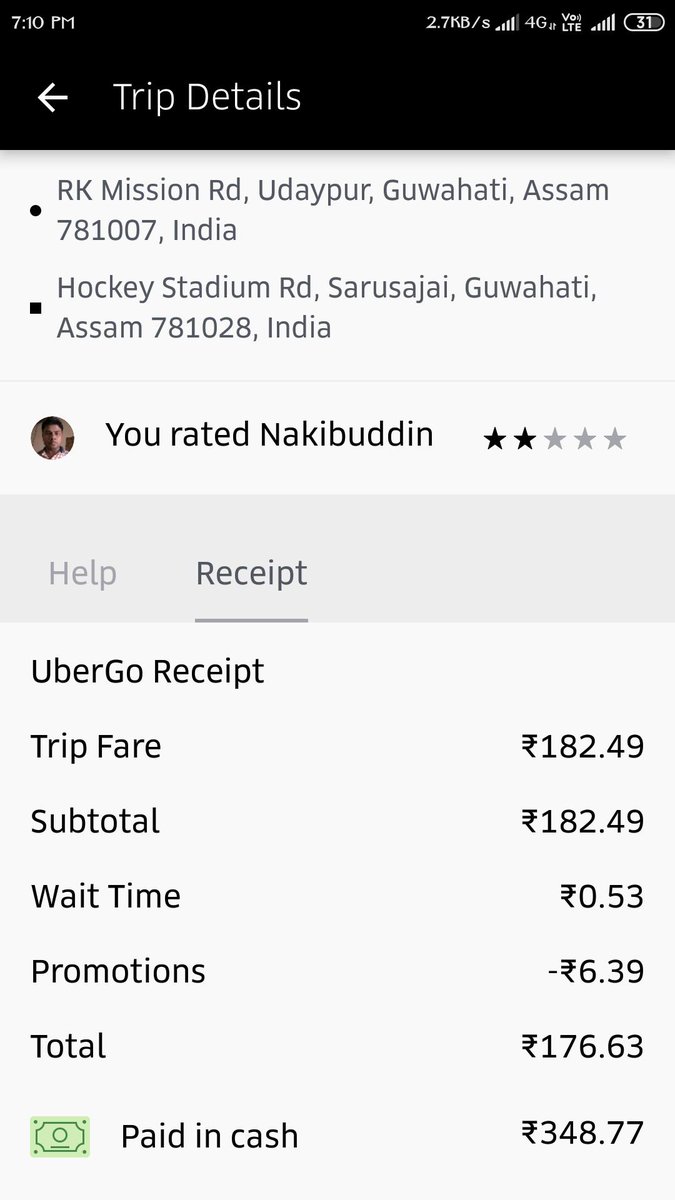 anupambrhm's tweet photo. Worst experienced with uber service. Charged double for no reason. I want my refund from uber ASAP. #UberEATS #ubereatspromocode #uberaba https://t.co/RXAznAAXZU