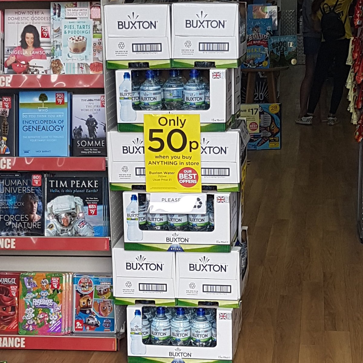 Oh dear <a href="/WHSmith/">WHSmith</a> Bude. If you're not part of the solution... #SayNoToSingleUse <a href="/RefillBude/">Refill Bude</a> #BottledWaterScam