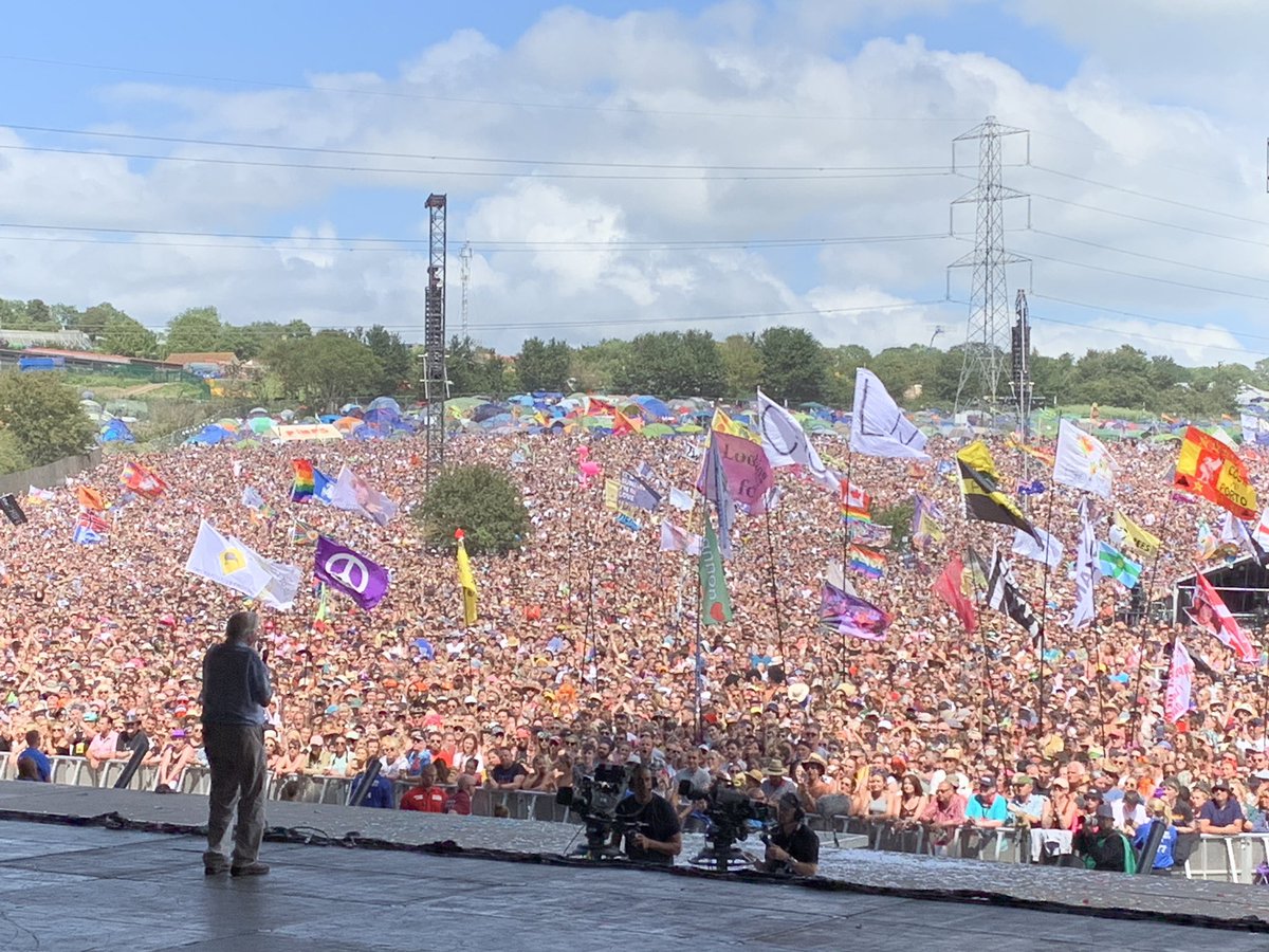 David Attenborough live on the Pyramid. What a moment.