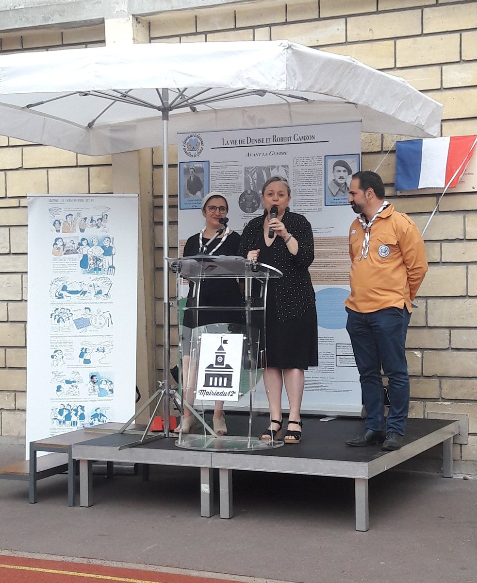 Aujourd'hui nous inaugurons le nouveau gymnase Denise et Robert Gamzon dans le 12ème arrondissement. @Baratti_Elbaz <a href="/Mairie12Paris/">Mairie du 12e</a>