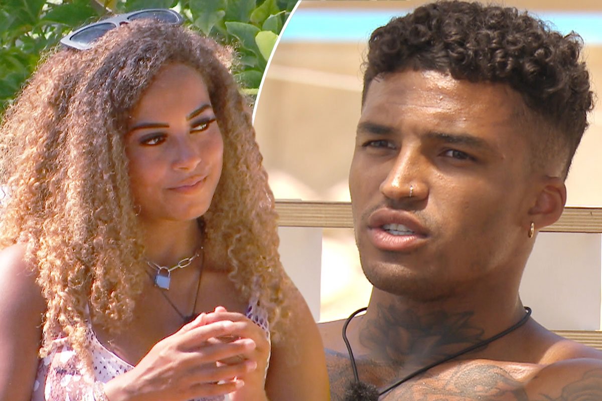 Michael: Love Island&rsquo;s Michael and Amber on the ROCKS as he admits she