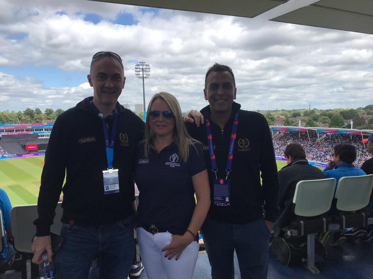 ES_Sport_ae_'s tweet photo. Expat Sport team enjoying hosting guests at the #CWC19 https://t.co/r3hJjYXuvd