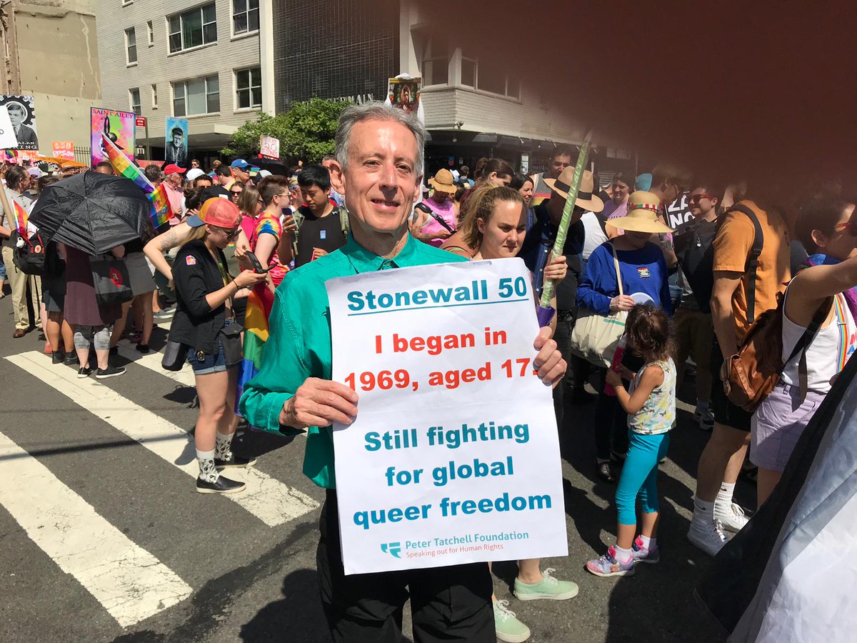 PeterTatchell's tweet photo. .#Stonewall50 New York: On @queermarch now to #ReclaimPride from corporations. Tens of thousands here. LGBT+ freedom is an unstoppable global trend. Let’s make homophobia, biphobia &amp; transphobia history. #QueerLiberationMarch #WorldPride2019   #WorldPride #WorldPrideNYC https://t.co/a1zOi8wsWv