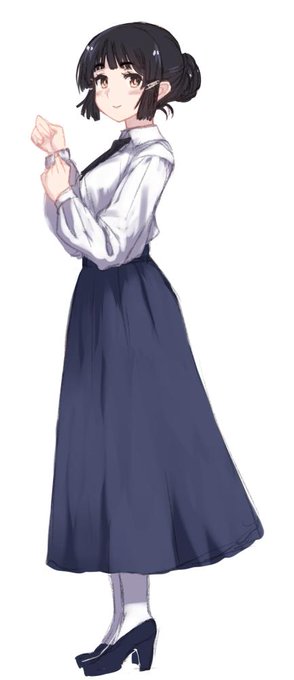 「blue skirt long skirt」 illustration images(Oldest)