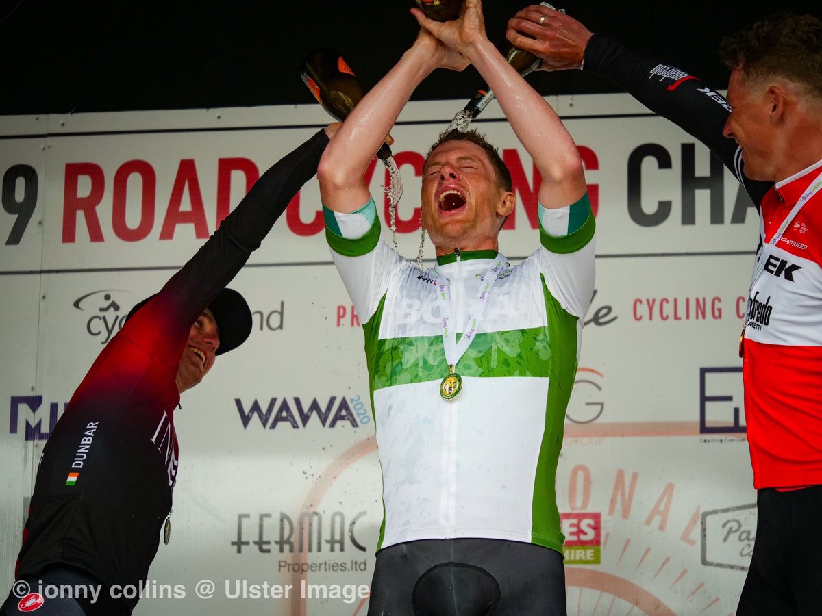 foylecc's tweet image. What a great photo of your new Irish National Champion @Sammmy_Be with 2nd @EddieDunbar &amp;amp; 3rd @ryanmullen9  #IreCyclingChamps19