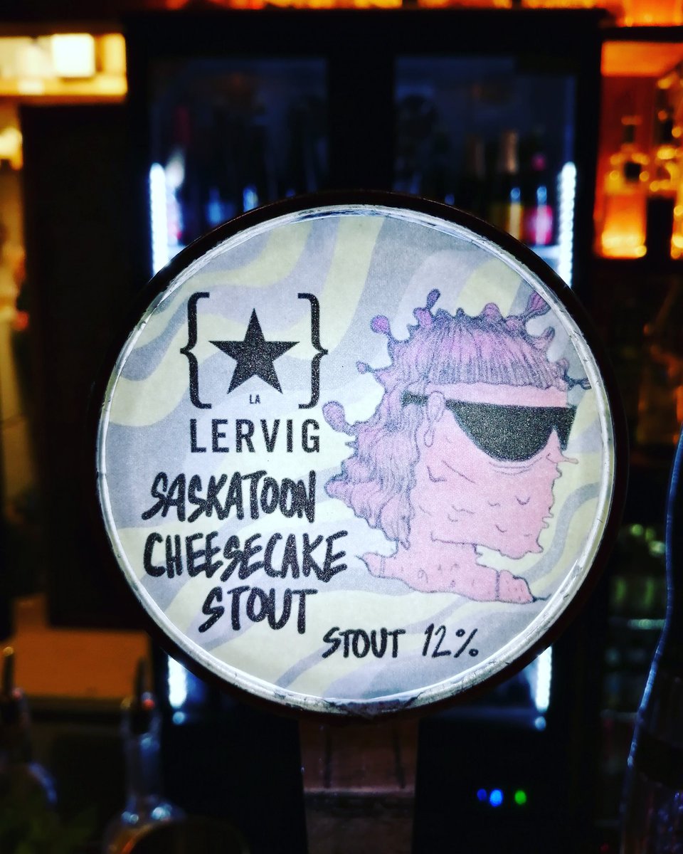 <<< NEW BEER >>>

Lervig 'Saskatoon' Cheesecake Stout. 12% Imperial Milk Stout. Chocolate and Vanilla notes with a kick of berries. Top Stuff 👏 @lervigbeer
#newbeer #newontap #CraftBeer