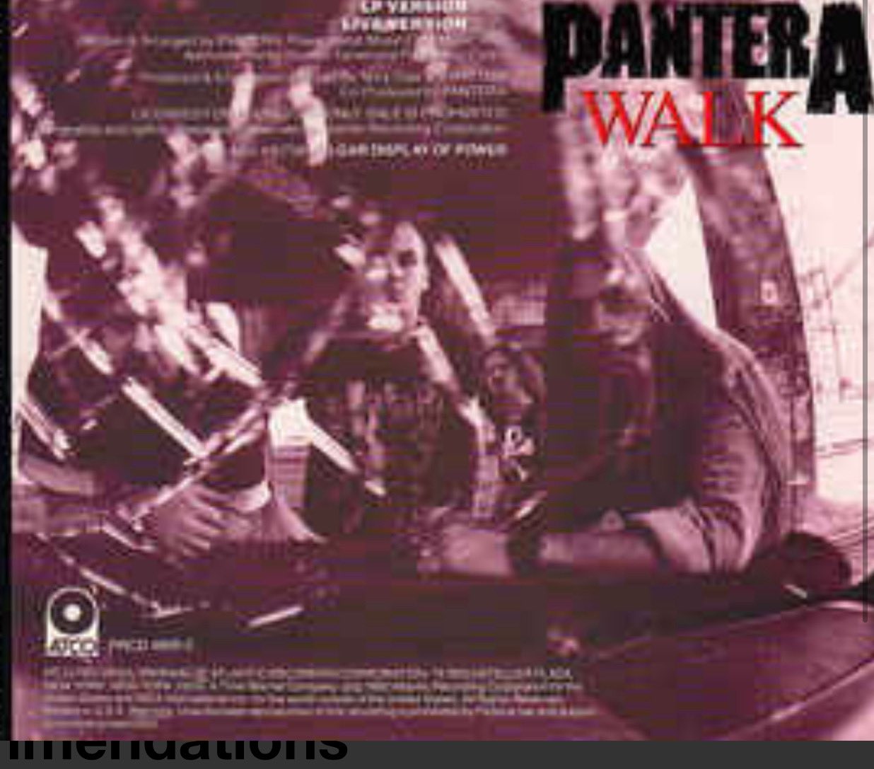 Pantera Walk from Vulgar Display Of Power. Happy Birthday to Phil Anselmo 