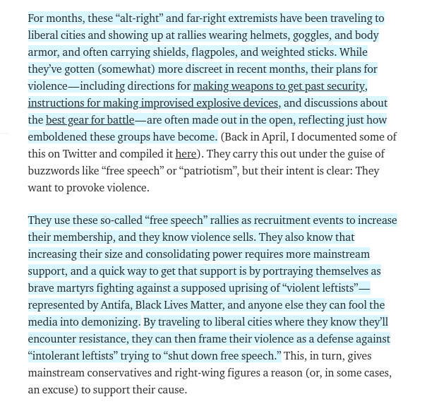 This boils down what has been happening with the far-right and  #antifa over the past several years.  https://arcdigital.media/how-russian-alt-right-twitter-accounts-worked-together-to-skew-the-narrative-about-berkeley-f03a3d04ac5d