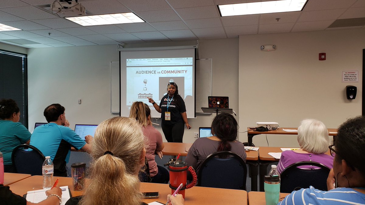 I'm not here to build my business, I'm here to build my community. <a href="/AishaAdamsBlog/">Aisha Adams (Nappy Thoughts)</a> schooling us on building a strong brand.  #wcjax