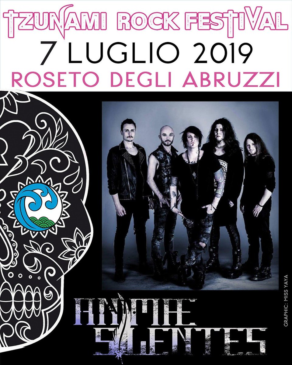 AnimaeSilentes's tweet photo. BREAKING NEWS! 🖤♰🖤 

Siamo orgogliosi di annunciare la nostra partecipazione allo #Tzunamirockfestival in apertura ai grandi #Lacunacoil domenica 7 luglio a Roseto degli Abruzzi.

#Tzunamirockfestival #animaesilentesofficial
#LacunaCoil https://t.co/juv9tHB2hY