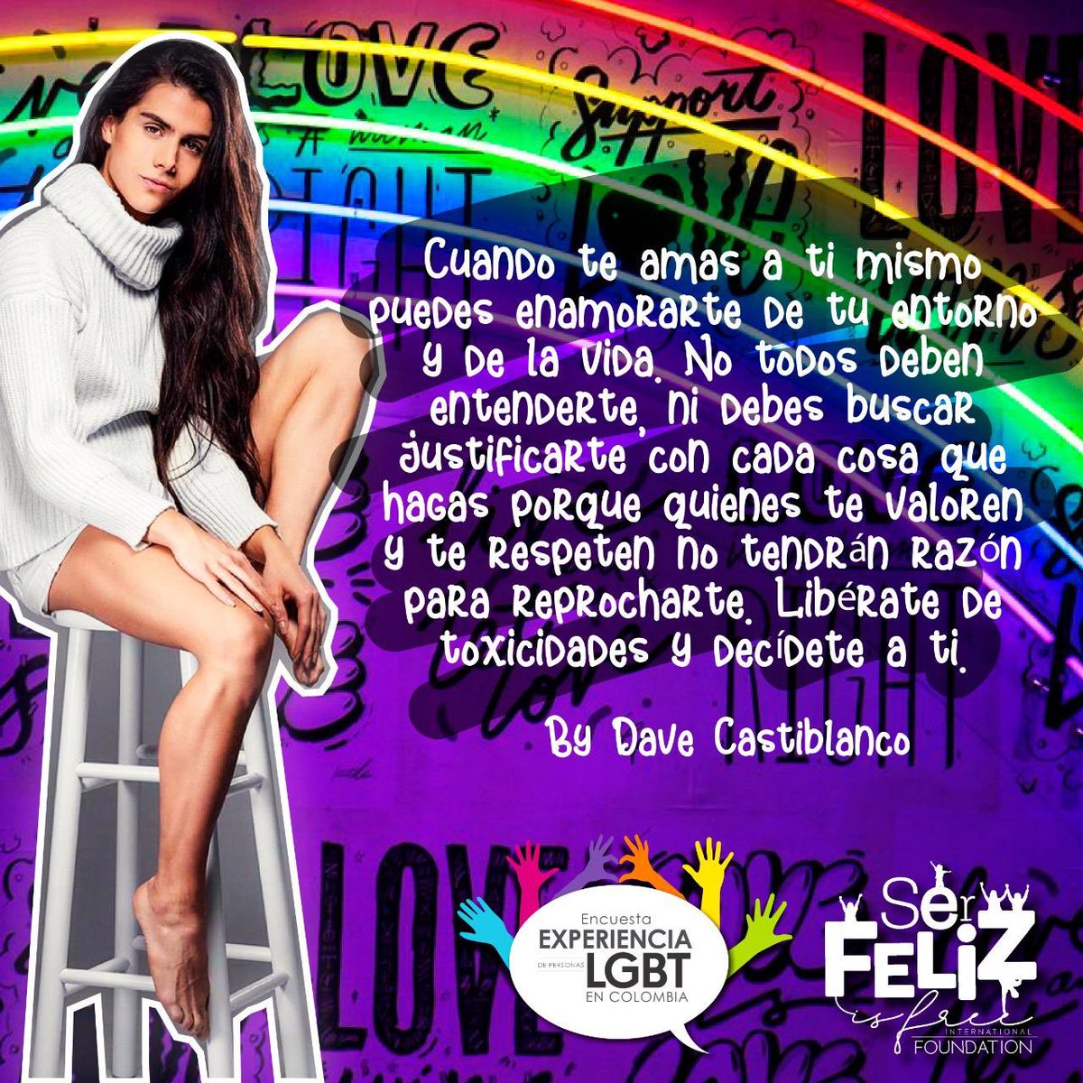 El legado de nuestro embajador @DaveCastiblanco “Libérate de toxicidades y decídete a ti” <a href="/proyectocolLGBT/">proyectocolombiaLGBT</a> #Pride #ColombiaInclusiva #LoveIsLove