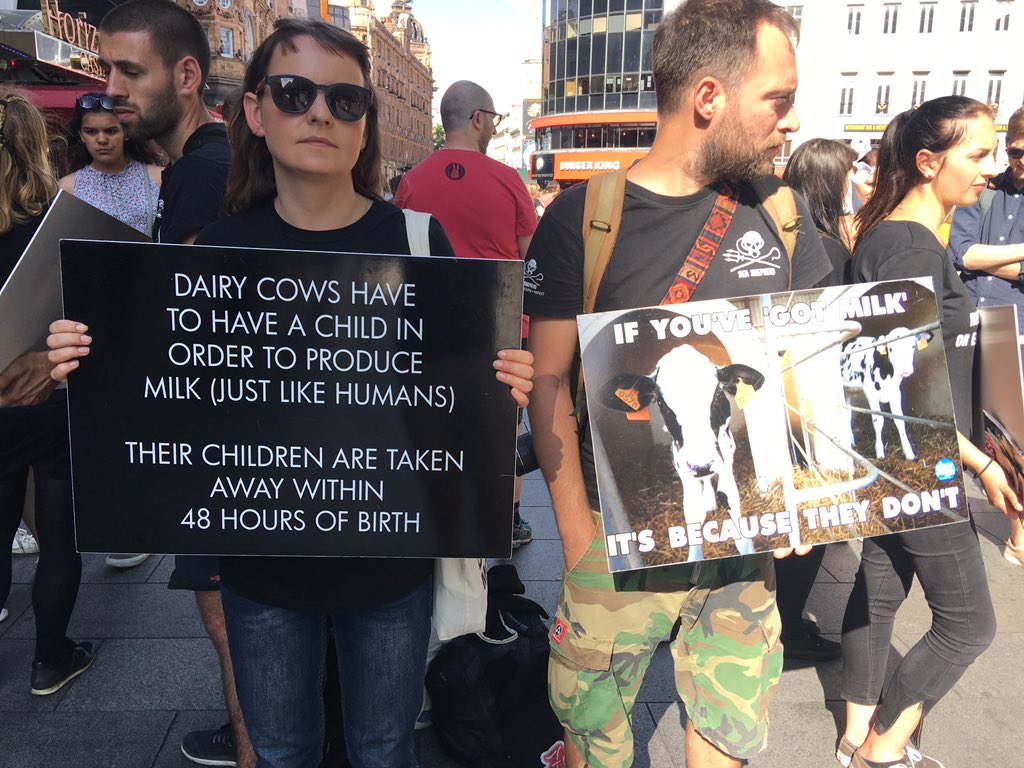 #DownWithDairy London! 

#DitchDairy👍

Go #Vegan🐾💞

#BeTheirVoice 📣🐄