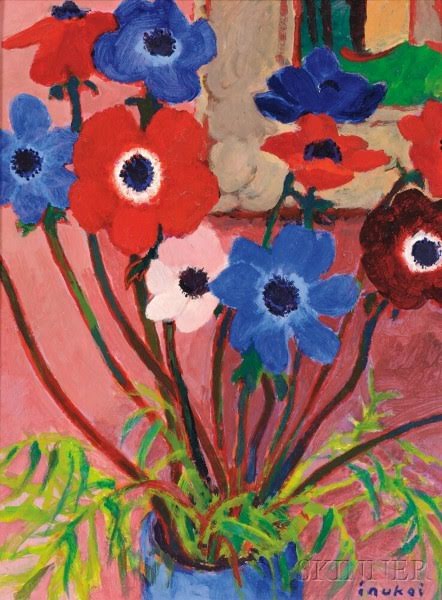 semicvet50's tweet image. Kyohei Inukai (American, 1913-1985) 
Still Life with Anemones in a Vase.
#ArtLovers