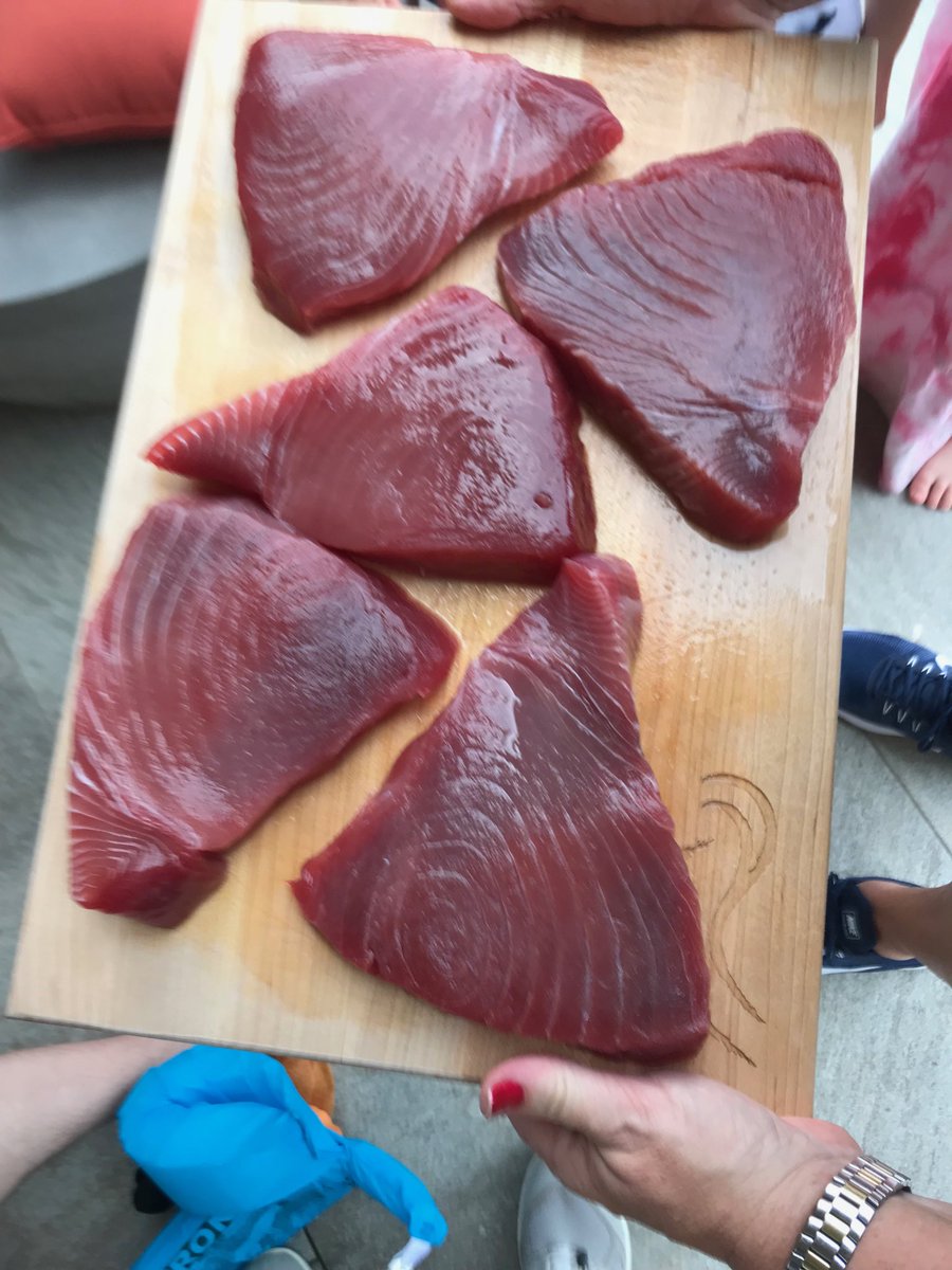 jwiese17's tweet photo. 4.3 pounds of fresh ahi tuna last night for dinner grilled at Timbers Kauai Laola 1004. 🏖🤠 https://t.co/xAohnO3bgl