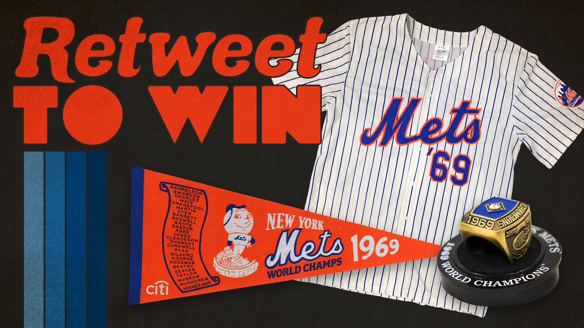 New York Mets on X: RT for your chance to win a #1969Weekend package,  including a pennant, replica jersey and replica 1969 championship ring.  Rules:   / X