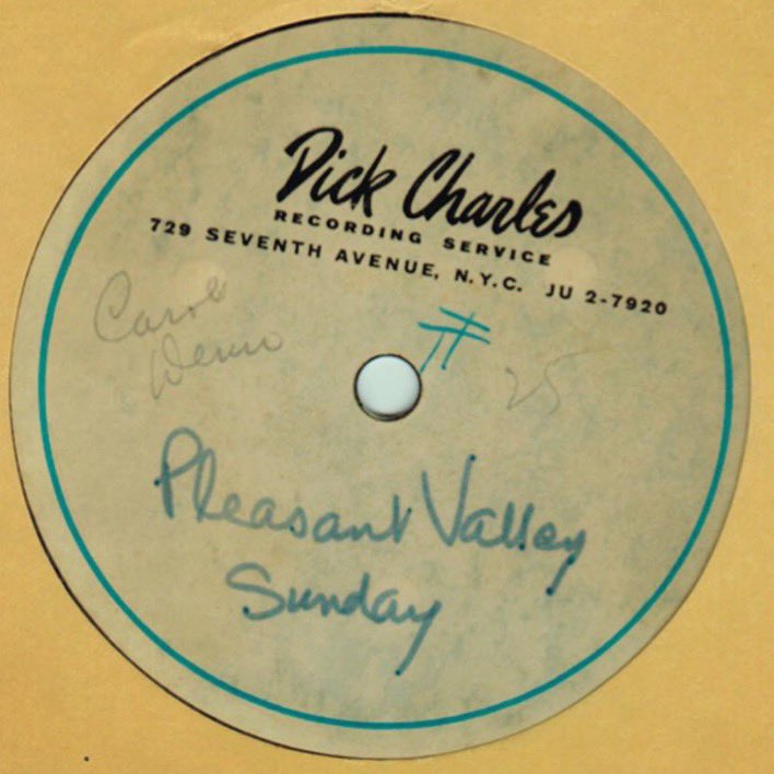 Carole_King's tweet photo. #happysunday 
#pleasantvalleysunday #demo #goffinking #dickcharles #themonkees https://t.co/MbGNjEdJDt