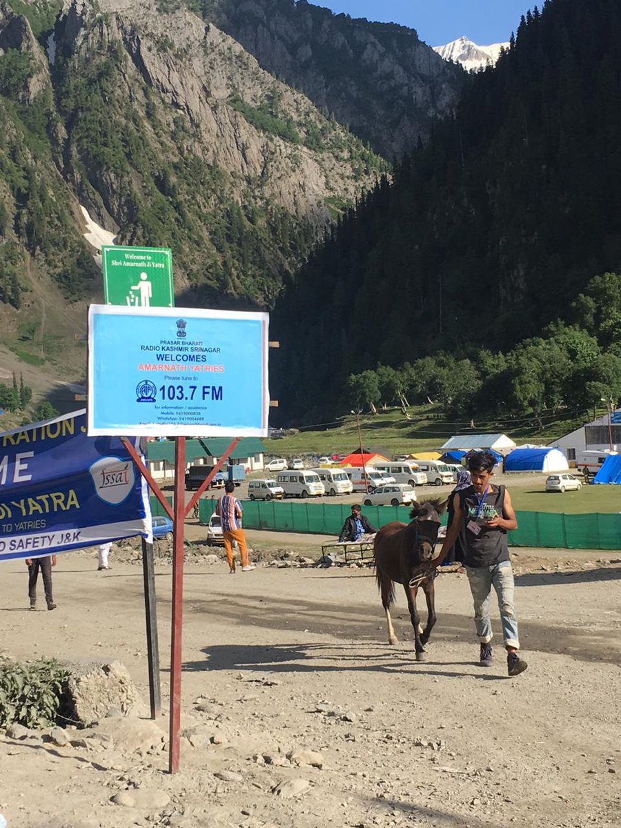 SachanDevesh's tweet image. #PrasarBharati, Radio Kashmir, Srinagar is ready to start special broadcast service "103.7 FM" from Baltal camp for the pilgrims from 1st of July 2019 till the end of Shri Amarnarth ji yatra.