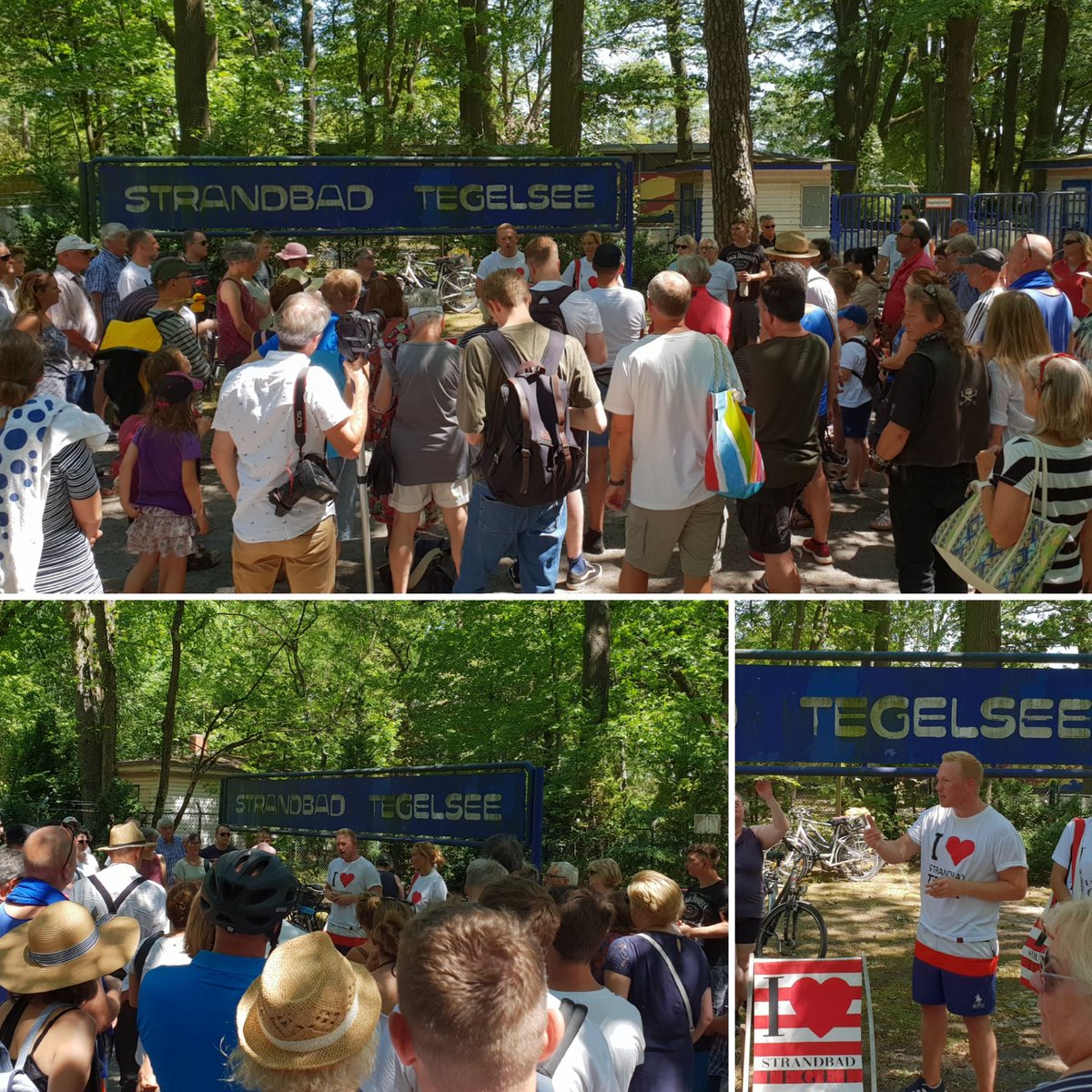 F_Schoenebeck's tweet photo. Trotz der #Hitze: @ilovetegel-Demo für das #Strandbad #Tegel voller Erfolg! #Danke, für dieses starke Zeichen aus #Reinickendorf! Wir werden unser Strandbad nicht vergessen. Wir kämpfen weiter! #Strandbad #Freibad #Sommer https://t.co/4OuJhVIqm2