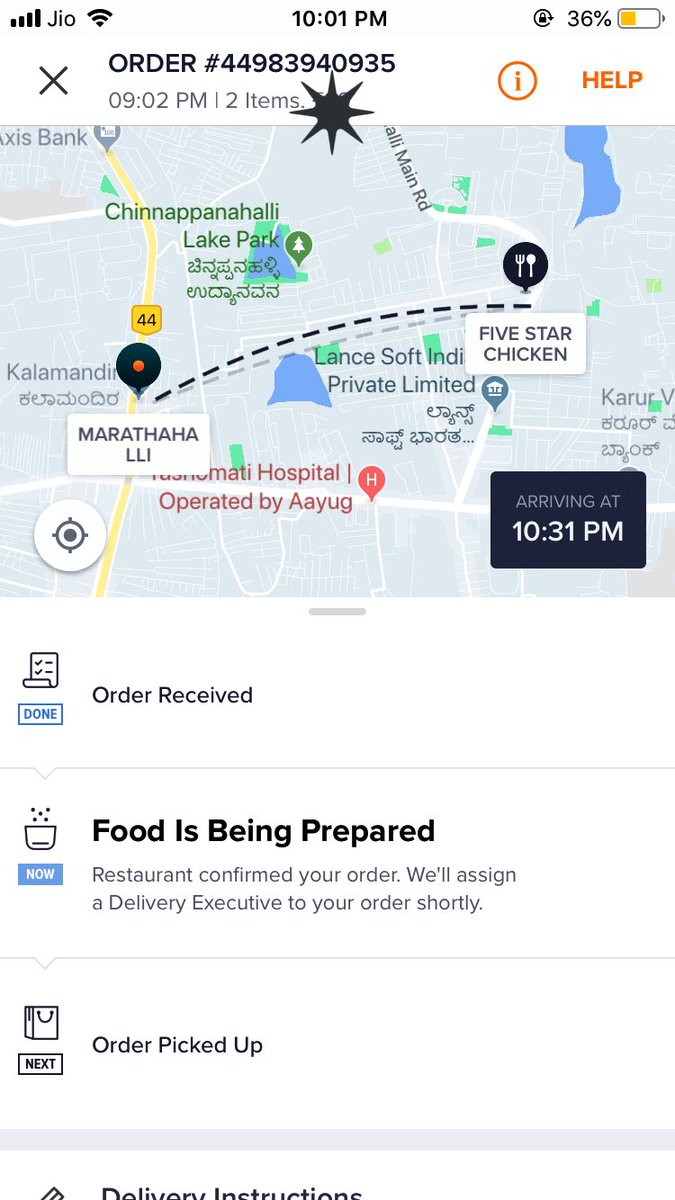 amat_nr's tweet photo. Waiting for my food to be delivered, but the delivery time keeps on increasing and there is no delivery executive assigned. I opened the thread on the app an executive was assigned and after giving her introduction she just vanished.
@swiggy_in @SwiggyCares #HUNGRYCUSTOMER https://t.co/hmqBc2zwb8