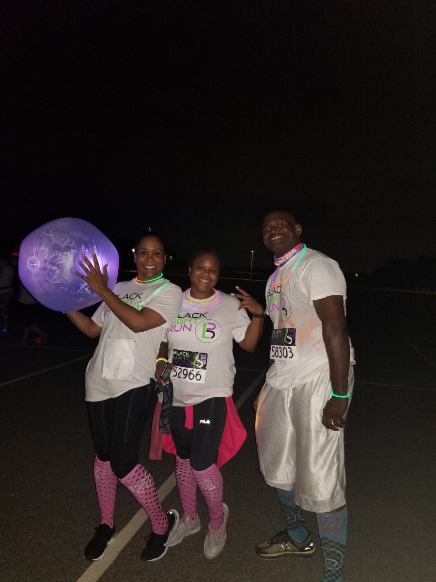 Forest Park Hub, friends and family participated in the #BlacklightRun July 29, 2019 in support of childhood cancer! #GivingBackTogether #ChildrenAreOurFuture #UPSProud
